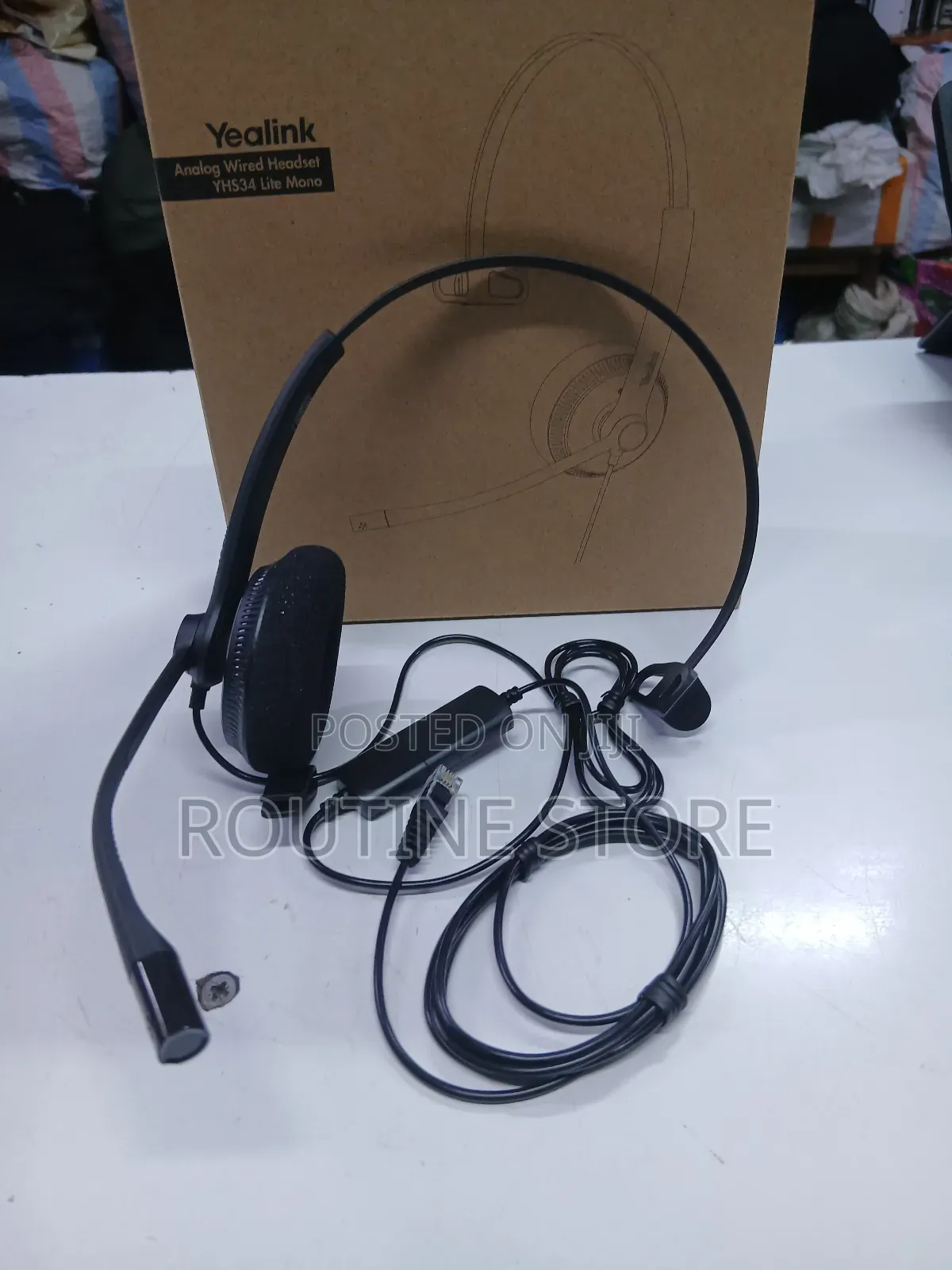 Yealink Analog Wired Headset Uhs34 Lite Mono