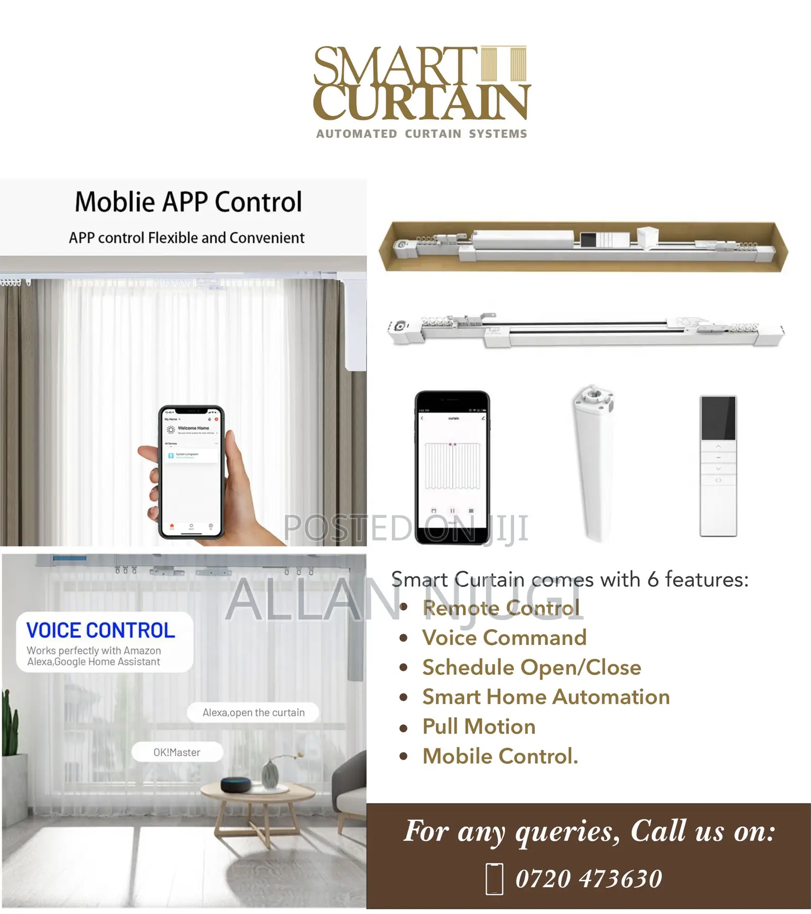 New Gen Tuya Smart Motorized Curtain Rails