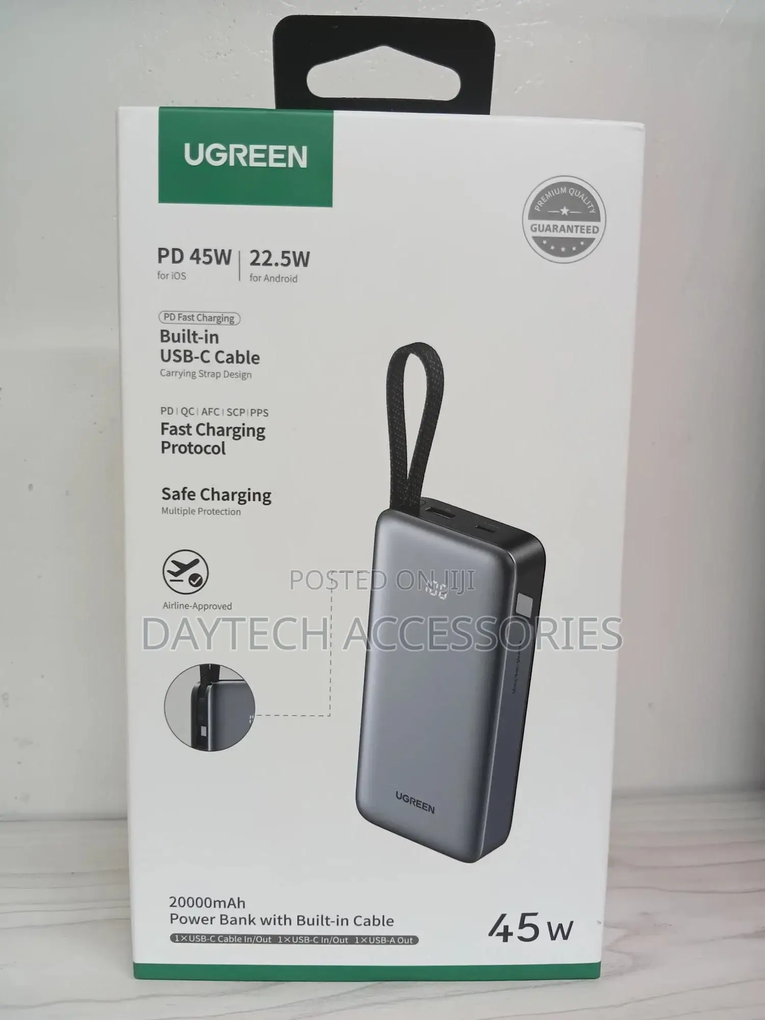 This Is the Ugreen Nexode 45w 20,000mah Power Bank With a Usb-C Cable