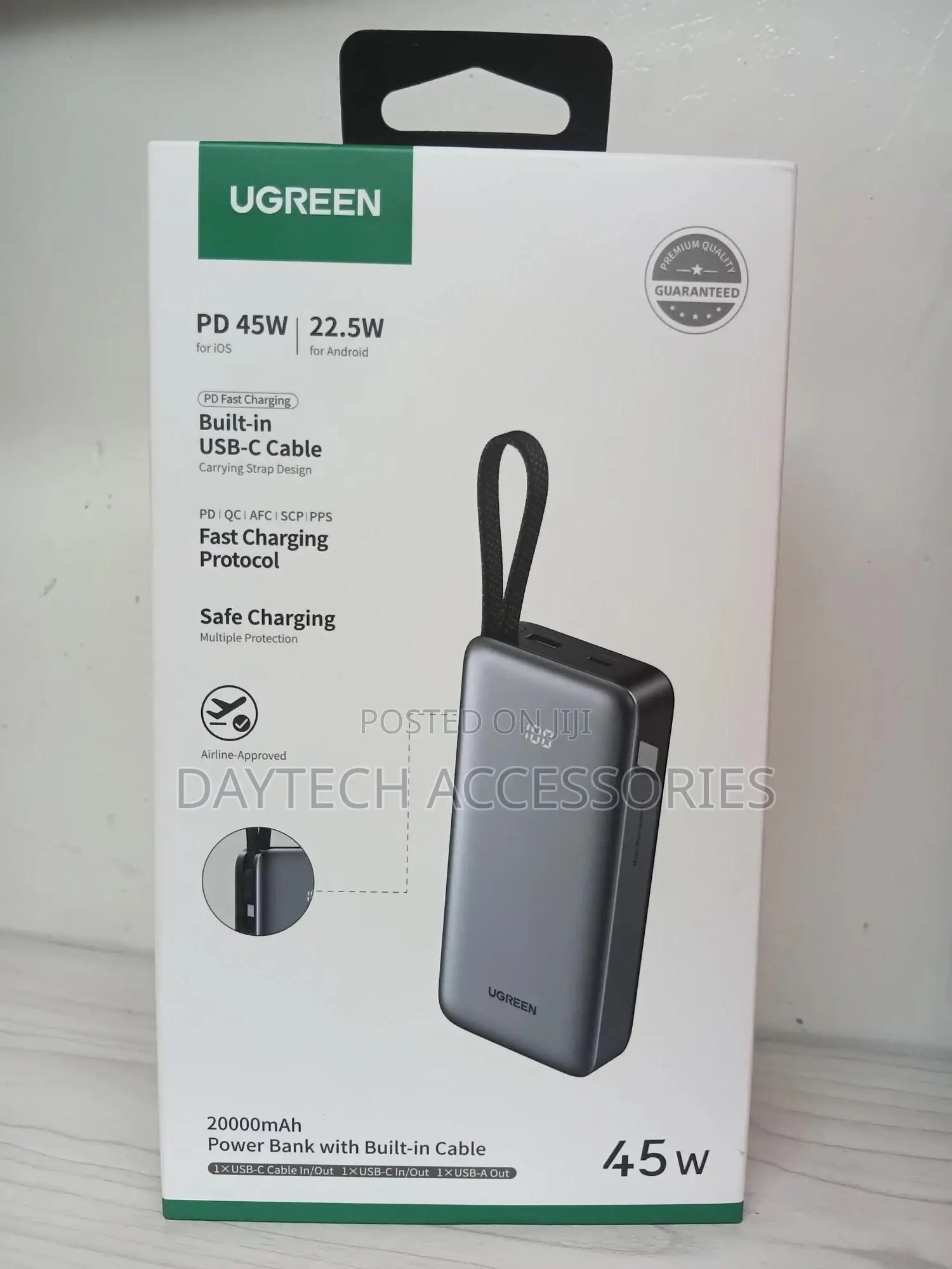 This Is the Ugreen Nexode 45w 20,000mah Power Bank With a Usb-C Cable