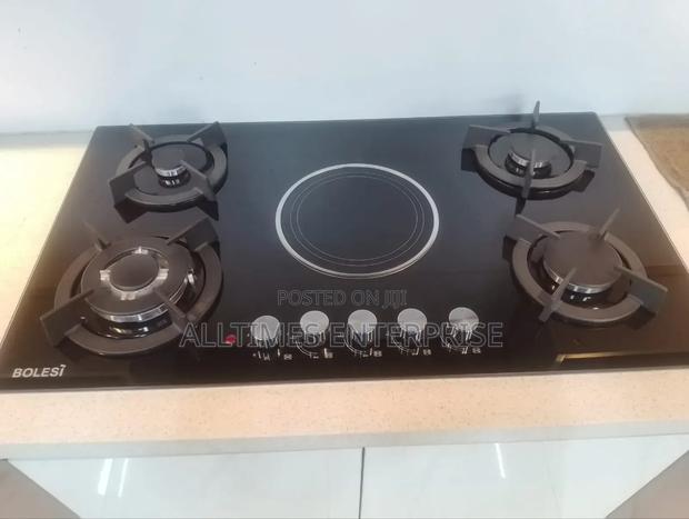 Bolesi Hob 4 Gas Burners+1 Infrared Gas Sensor and Wok Burner