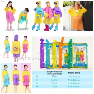 *Light PVC Child/Kids Hooded Schoolbag Rain Coa