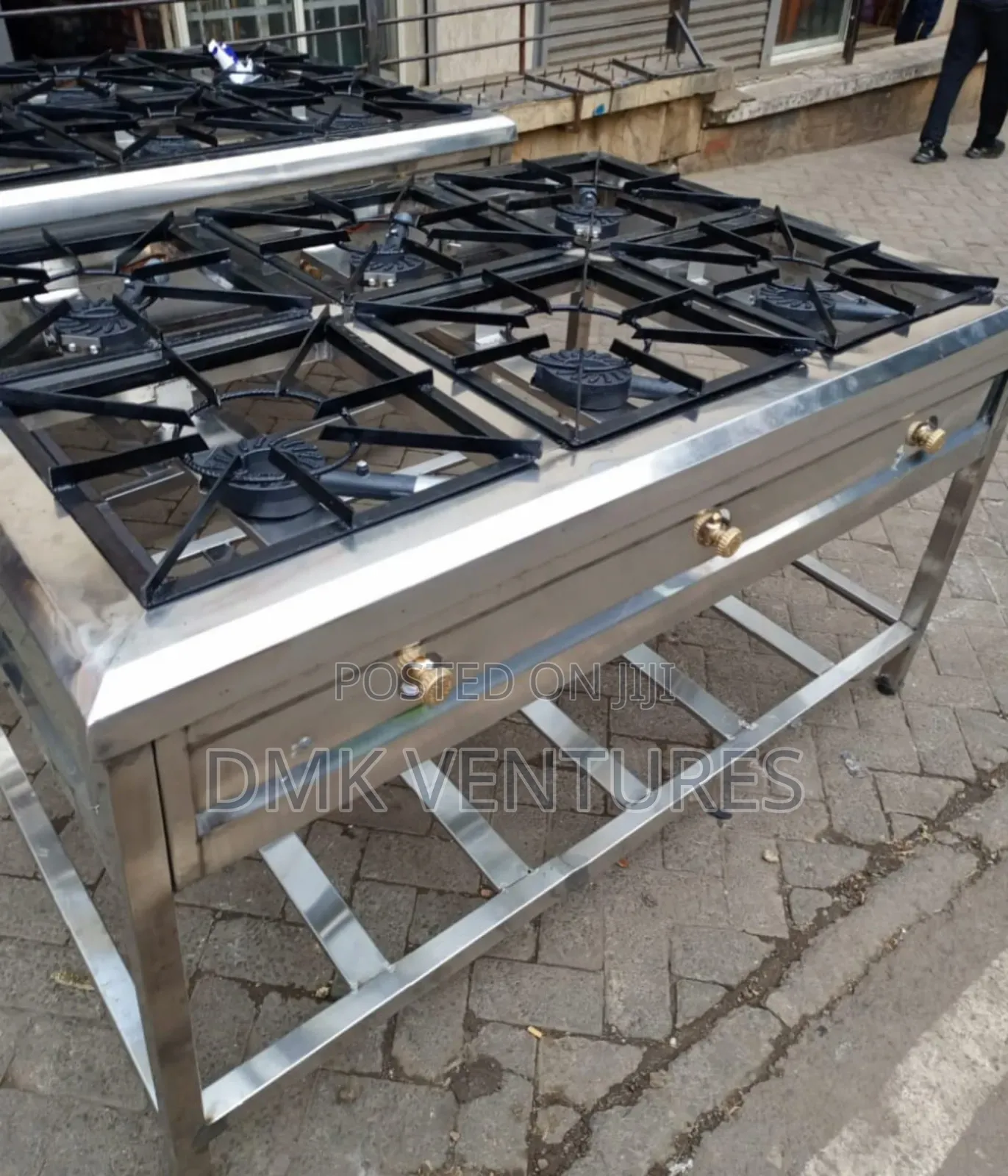 Compact Stainless Steel 6 Burner Gas Cooker