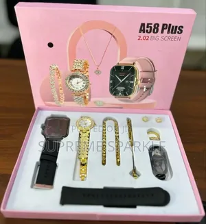 Ladies Smart Watch Gift Set A58 Plus
