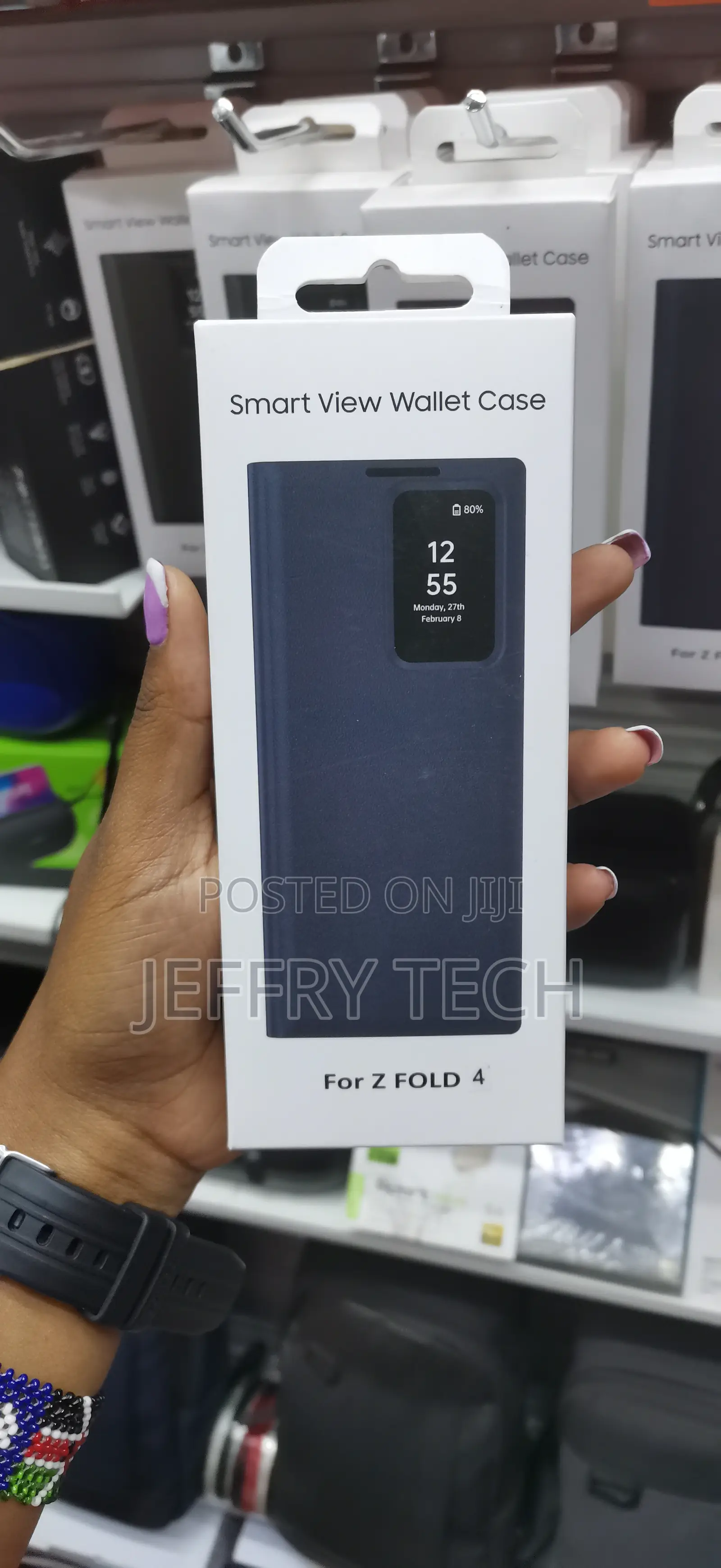 Boeras Samsung Galaxy Z Fold 4 5g, Smart Clear View Cover 360°