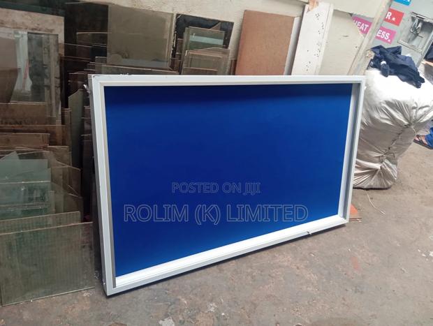 Wall Mounted Sliding Glass Notice Board 120cm X 60cm (4ft X 2ft)