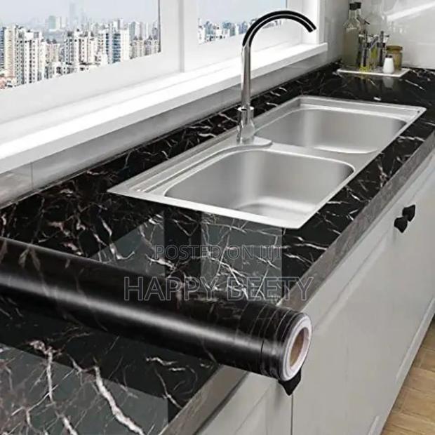 Black Marble Contact Paper - thumbnail 2