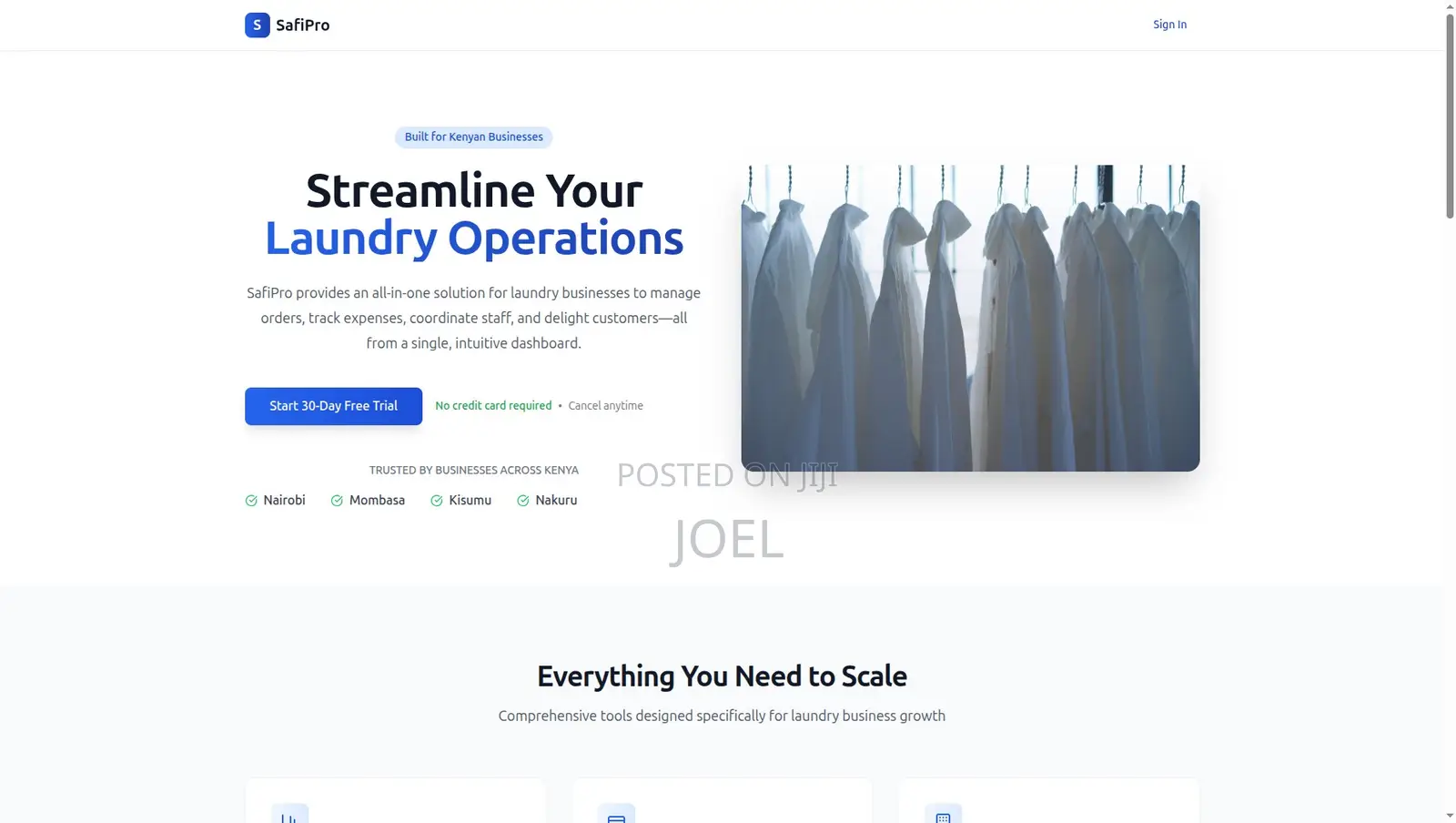 Laundry Management System - Safipro