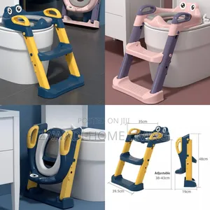 Kids Training Toilet Ladder Seat With PVC Cushion