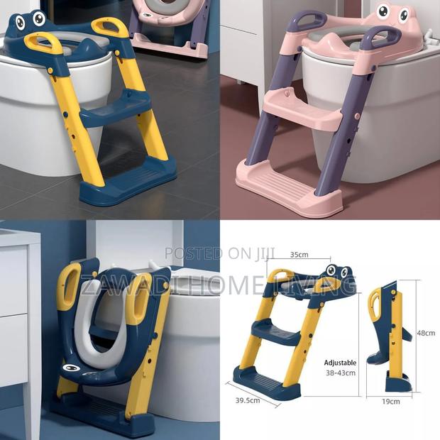 Kids Training Toilet Ladder Seat With PVC Cushion