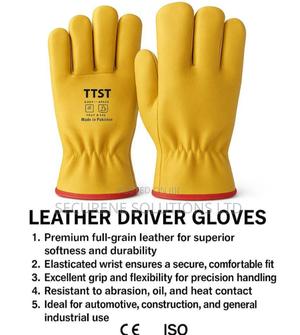 Ttst Branded Leather Driver Gloves - thumbnail 2
