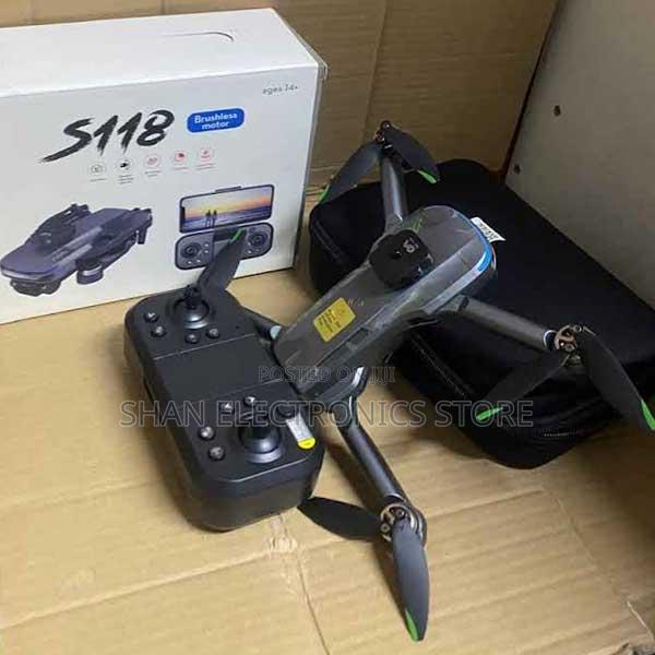 Dual Hd Cam Powerful Brushless Motor S118 Drone Optical Flow Obstacle