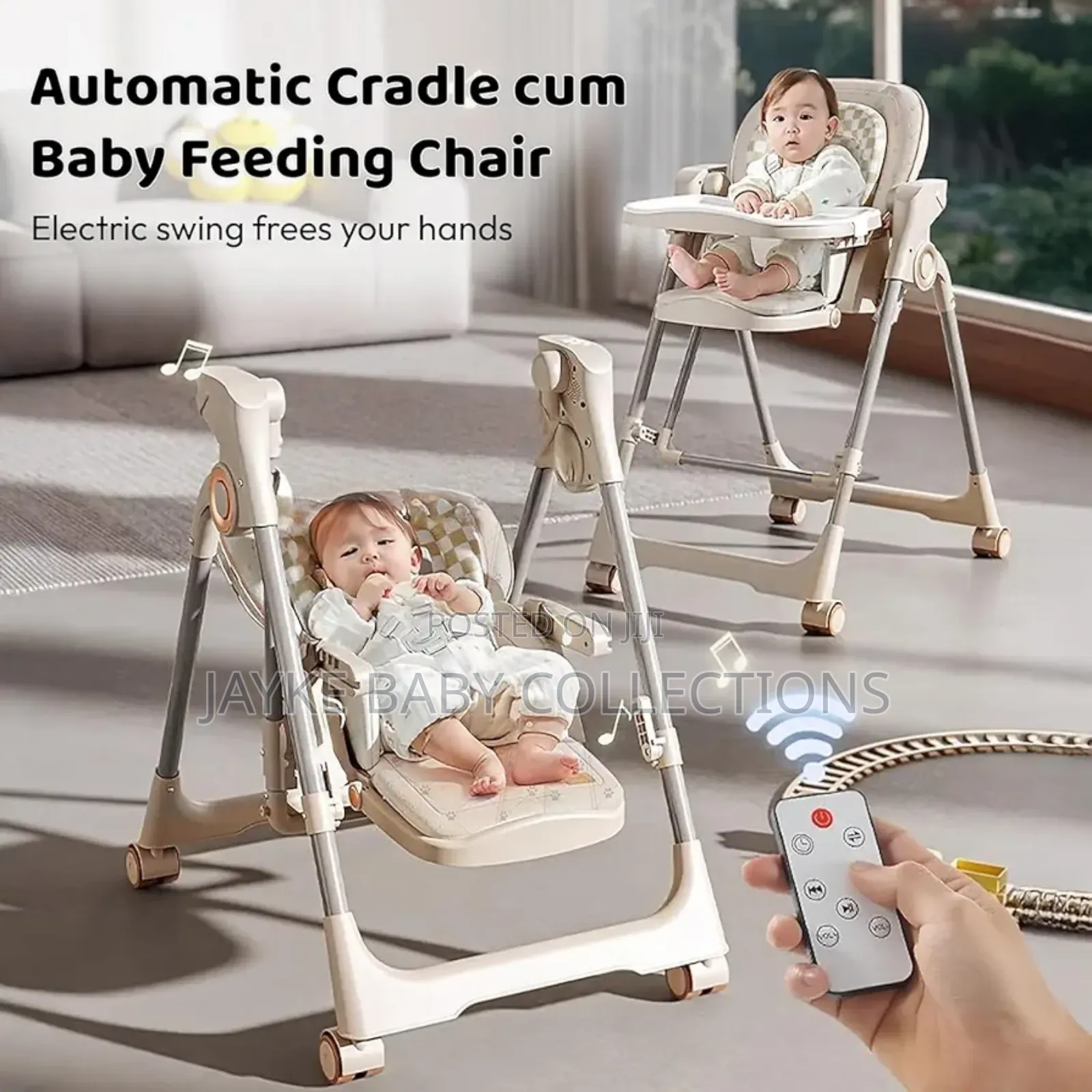 2-in-1 High Chair With Auto Swing