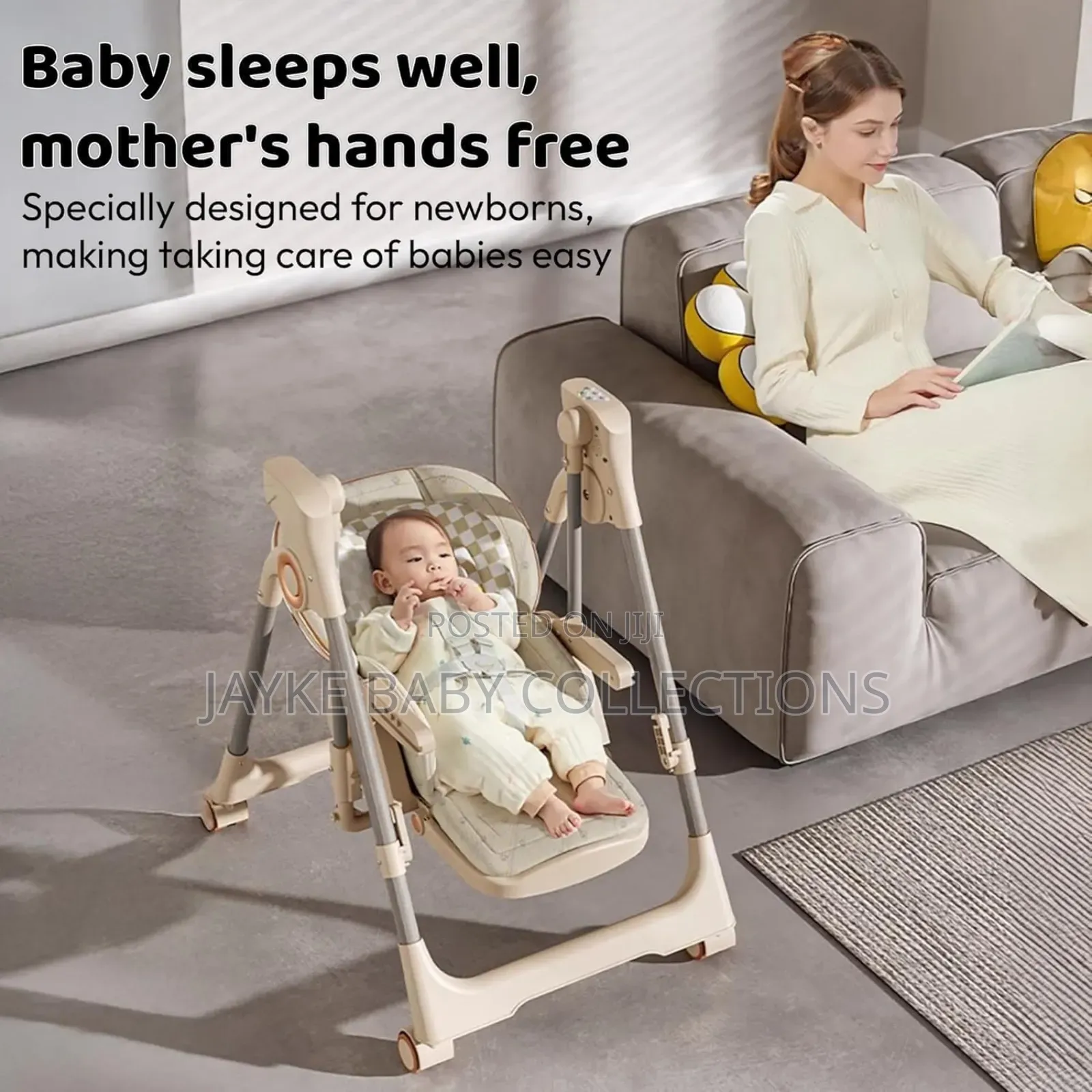 2-in-1 High Chair With Auto Swing