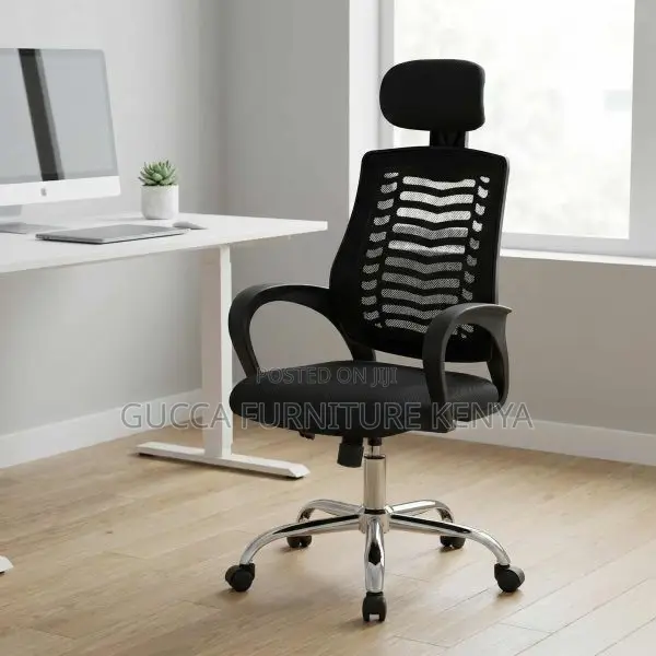 Swivel Secretarial Headrest Mesh Chair