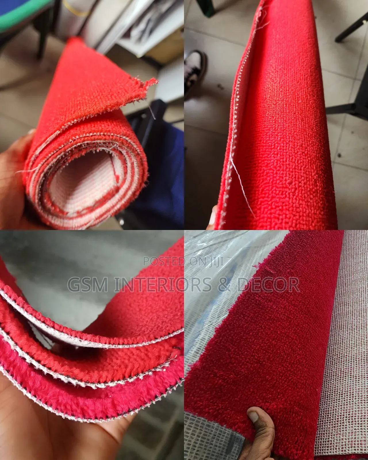 Shining Red Wall to Wall Carpets for Pulpit Area and Office