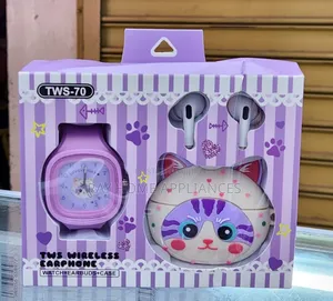 Cartoon Themed Watch Set With Buds Case