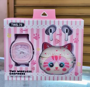 Cartoon Themed Watch Set With Buds Case