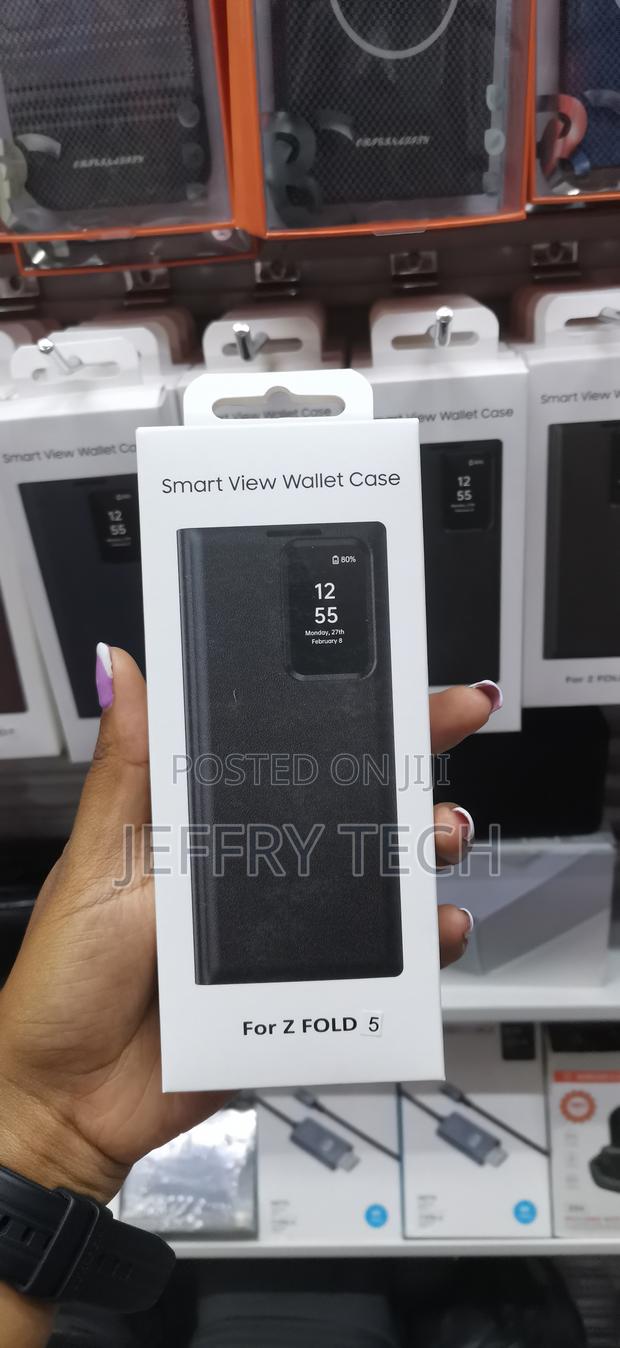 Sgylgl Samsung Galaxy Z Fold 5 Clear View Mirror Flip Cover Pu Leather