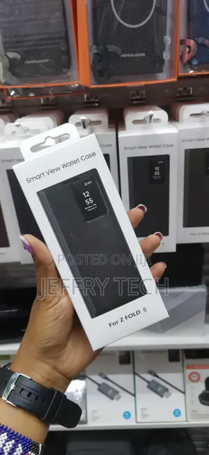 Sgylgl Samsung Galaxy Z Fold 5 Clear View Mirror Flip Cover Pu Leather