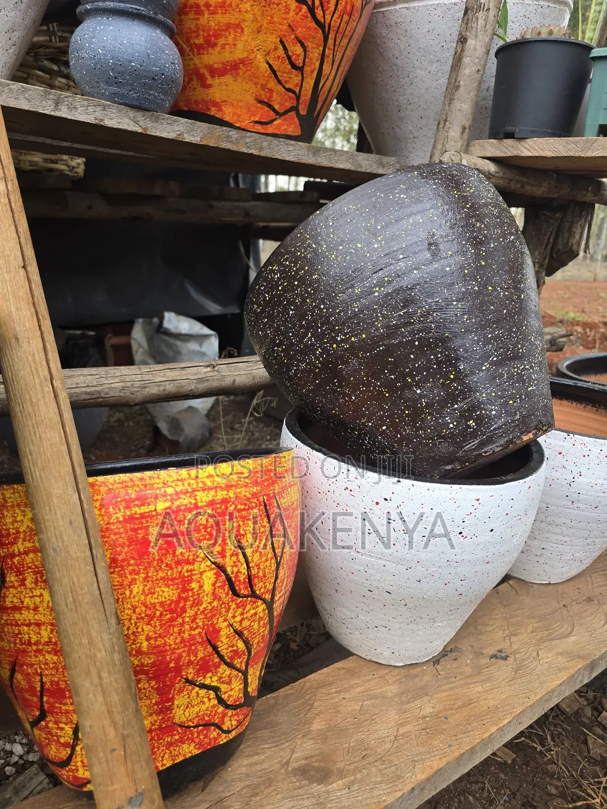 Medium Well Painted Flowerpots,Rose Pots