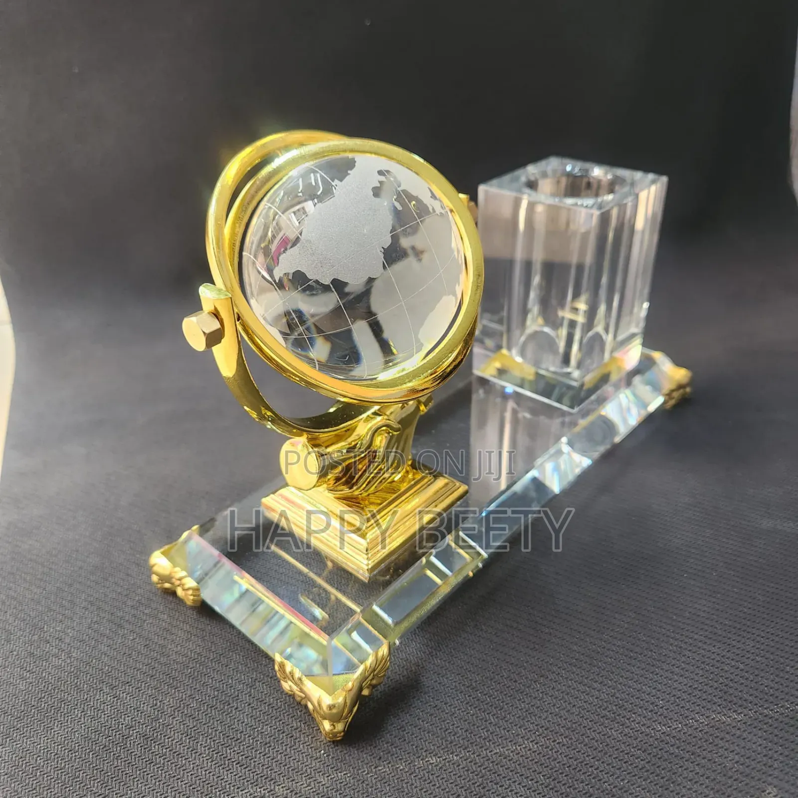 Global Executive Crystal Desk Organizer