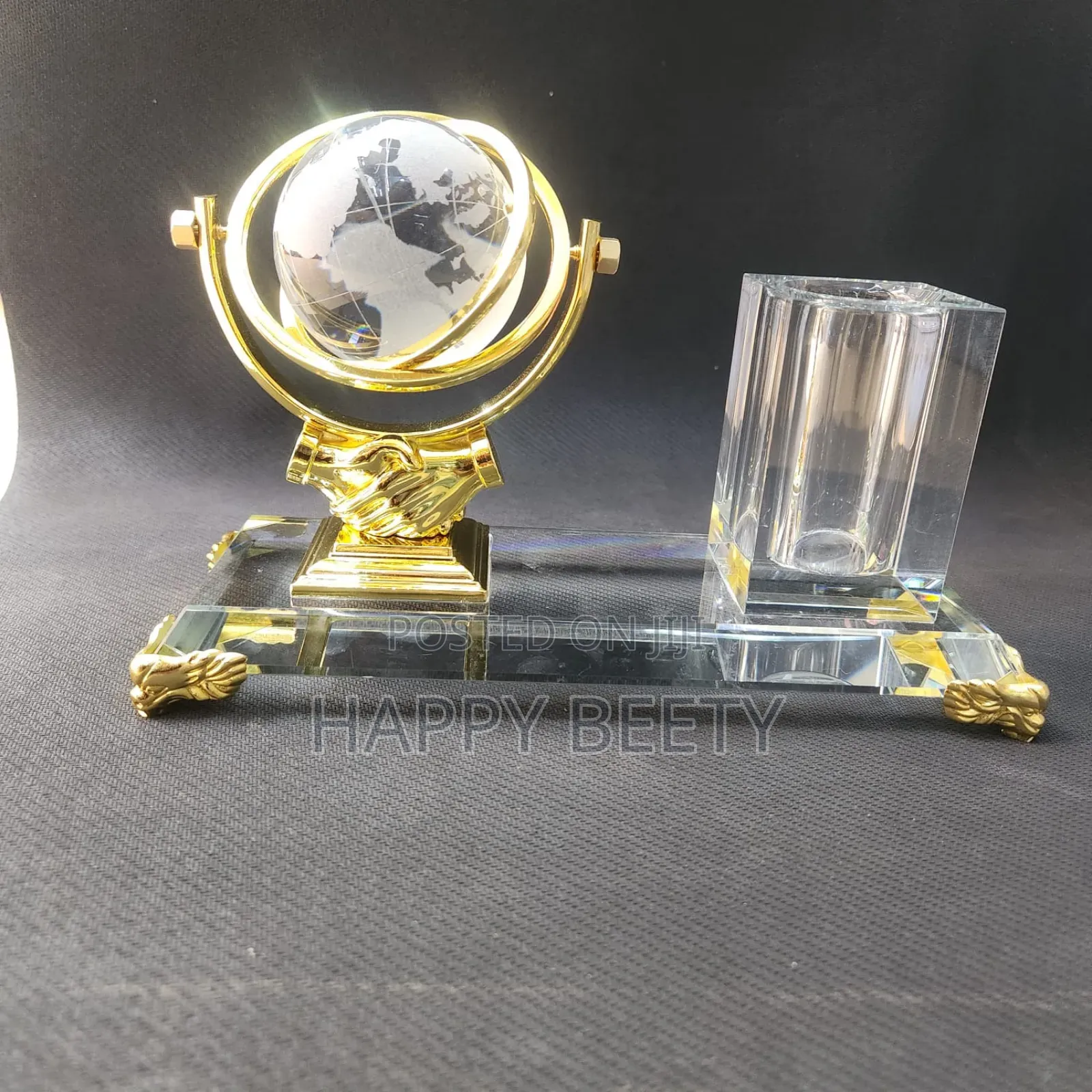 Global Executive Crystal Desk Organizer