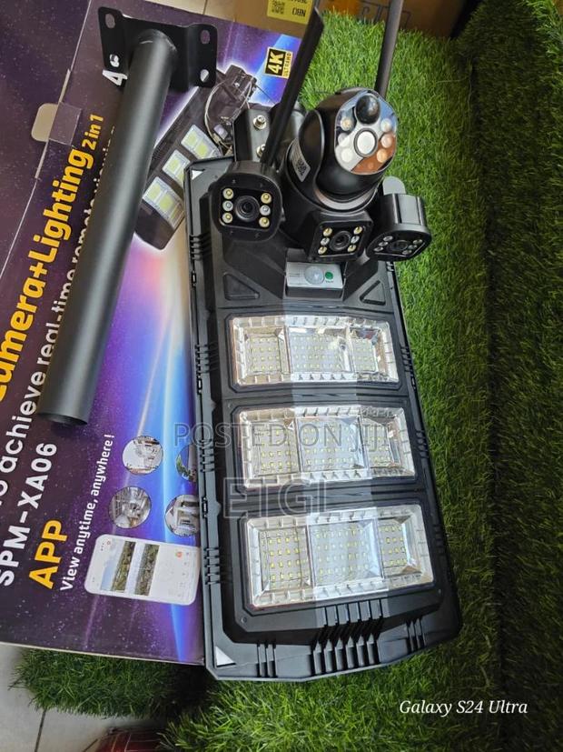 V380 Pro Solar Street Light PTZ Flood Light 4g Camera 450w - main view
