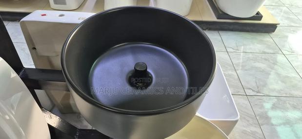 Matt Black Counter Washhand Basin - main view