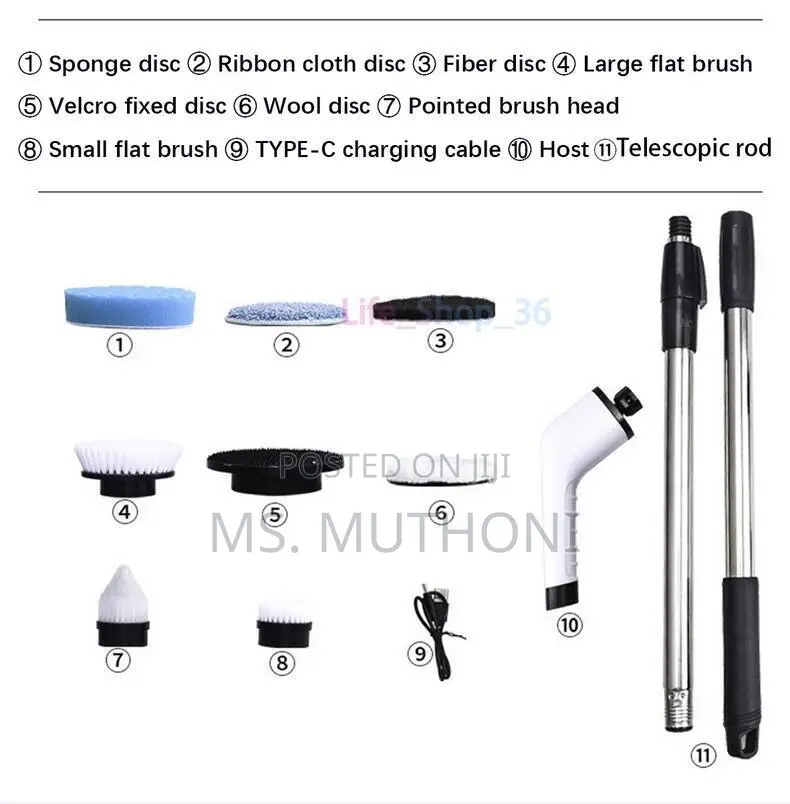 Versatile Cordless Electric Spin Scrubber,