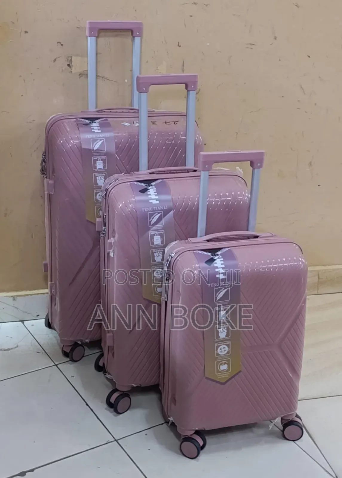 * Unbreakable Rubber Suitcase Pp 3-in-1 Suitcase