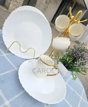 All White Unique 12pc Dinner Set