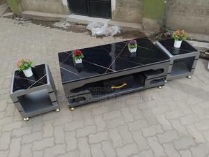 Modern Tables and Stools Gray Black Top - main view