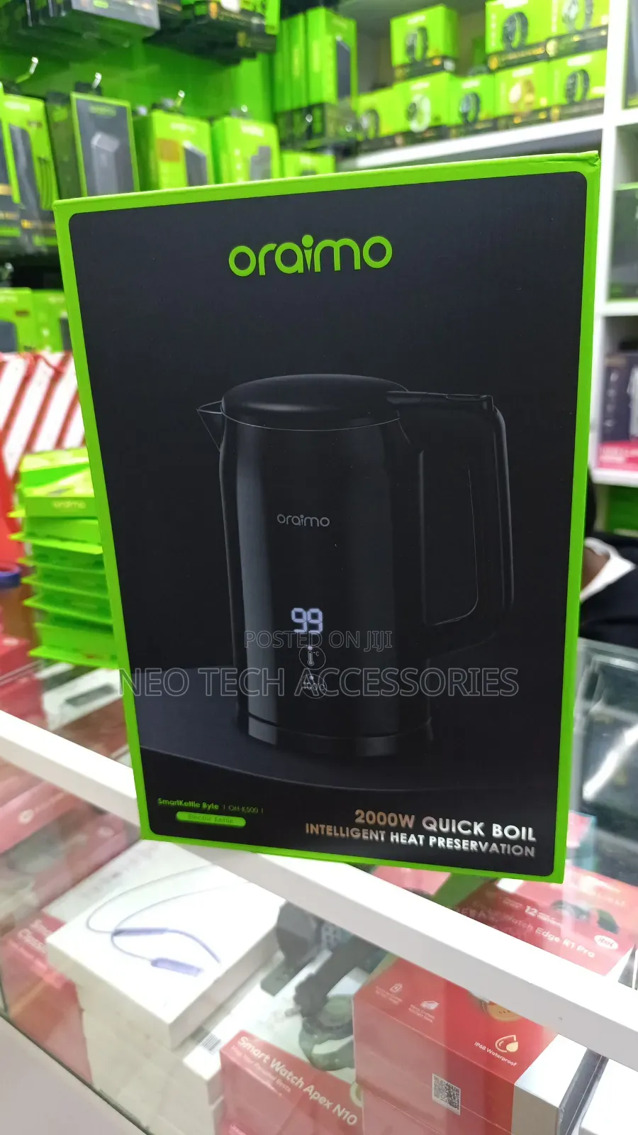Oraimo Smartkettle Byte 2000w 304 Stainless Steel Electric Kettle