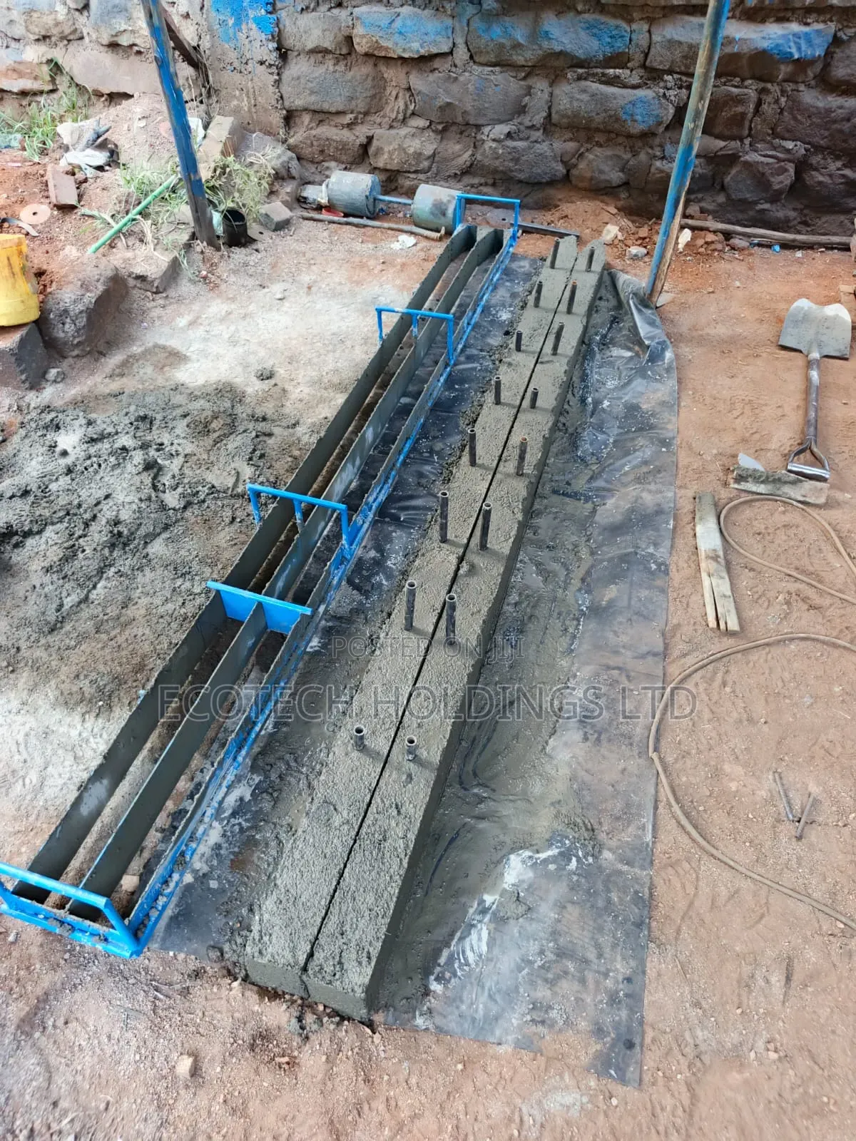 2 in 1 Inerlock Fencing Post Machine Make 45per Day