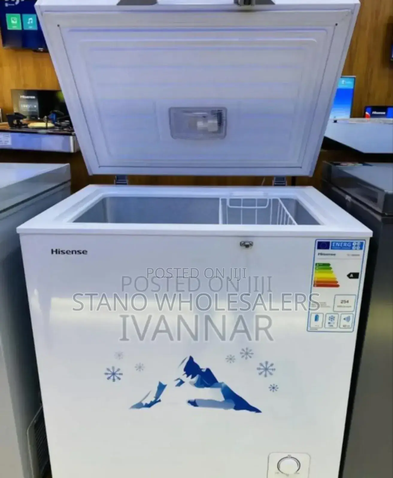 Colour White New -Hisense 297l Freezer