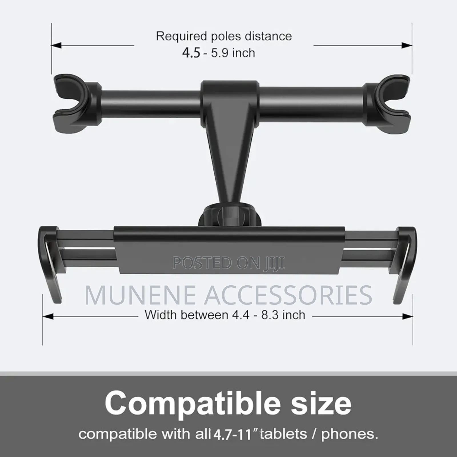 Car Headrest Backseat Phone Tablet Car Mount Holder for 4-11 Inch