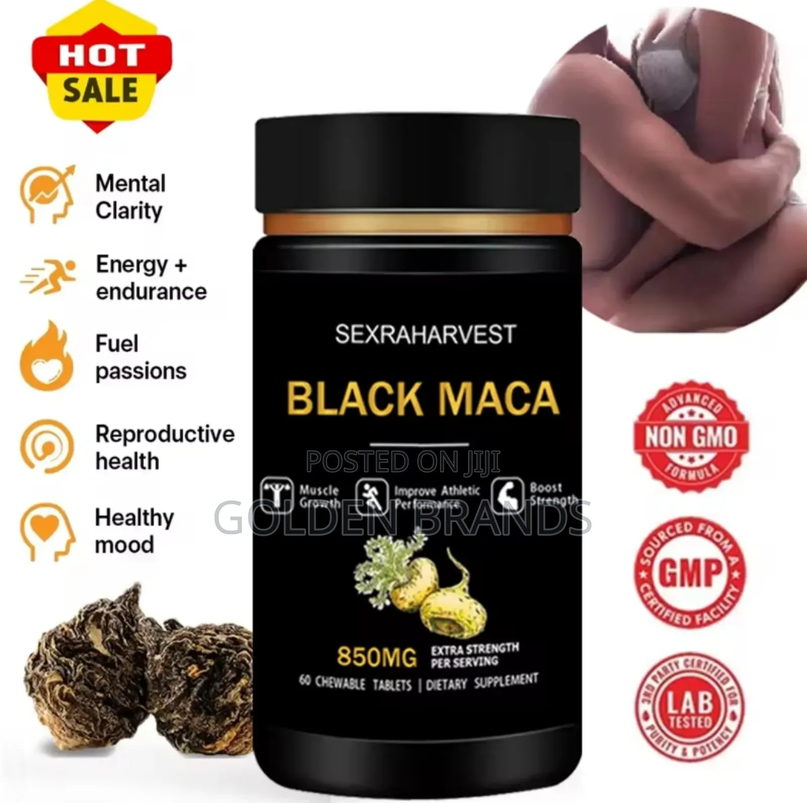 Powerful Black Maca Booster for Energy, Endurance Muscle Growth Pro!