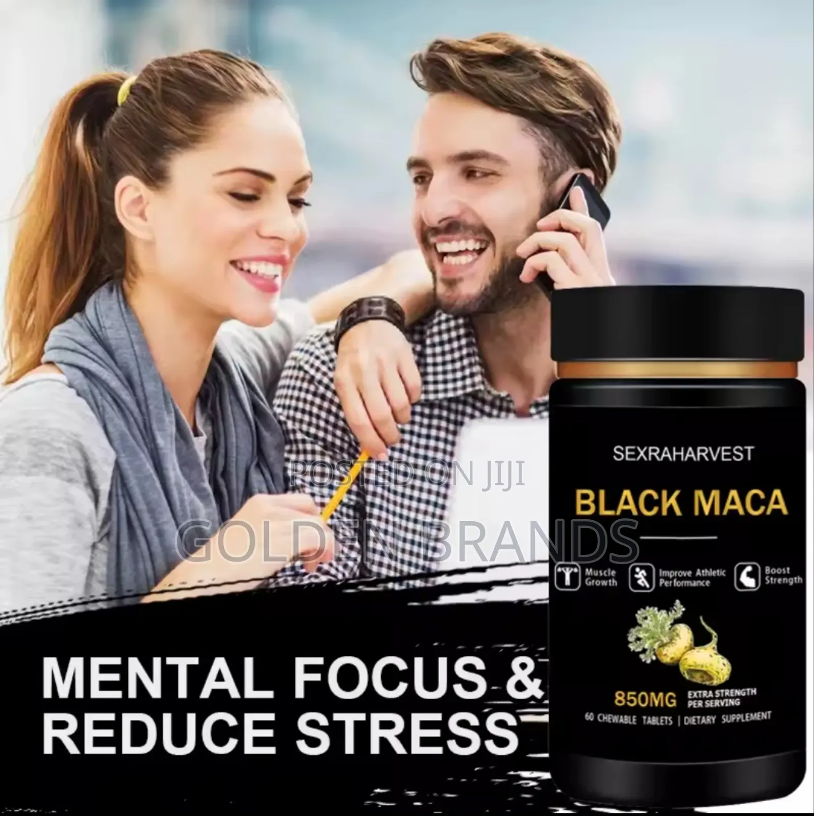 Powerful Black Maca Booster for Energy, Endurance Muscle Growth Pro!