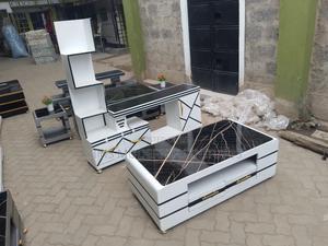 Tv Stand and It's Matching Table White 2 by 4 Ft - thumbnail 2