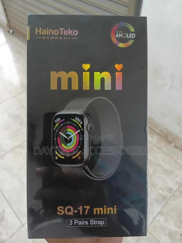 Haino Teko Sq17 Mini Smart Watch With Amoled Display 3 Pair Straps