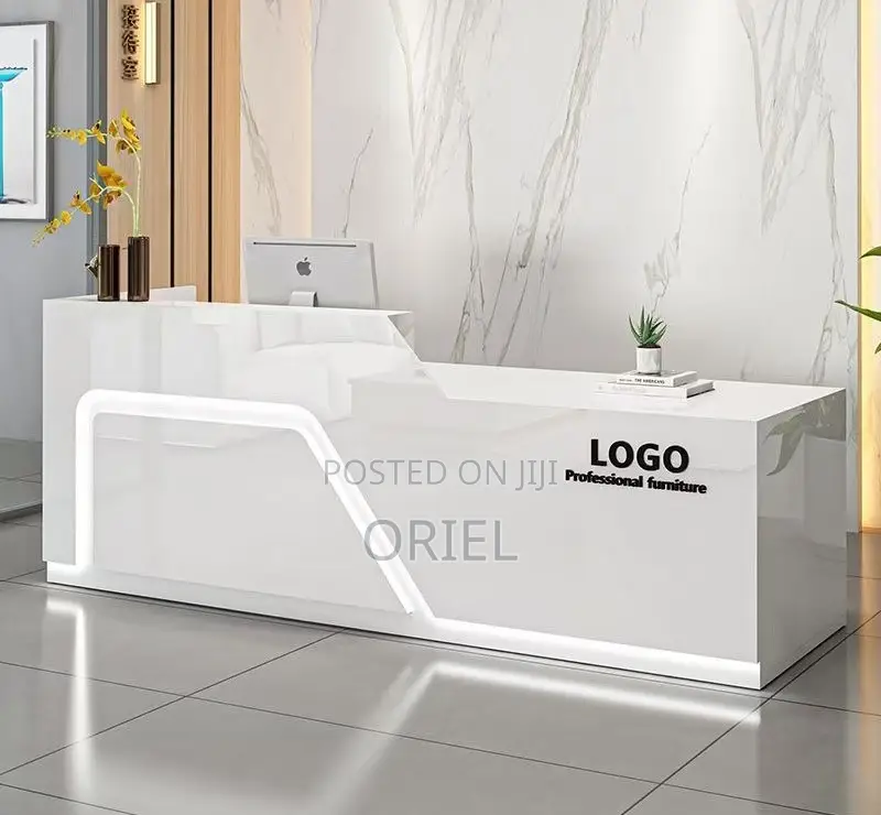 Reception Desks; Custom 180cm Led Office Lobby Reception Counter