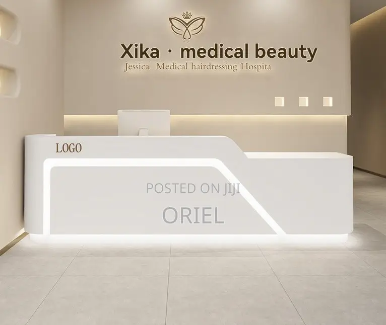 Reception Desks; Custom 180cm Led Office Lobby Reception Counter