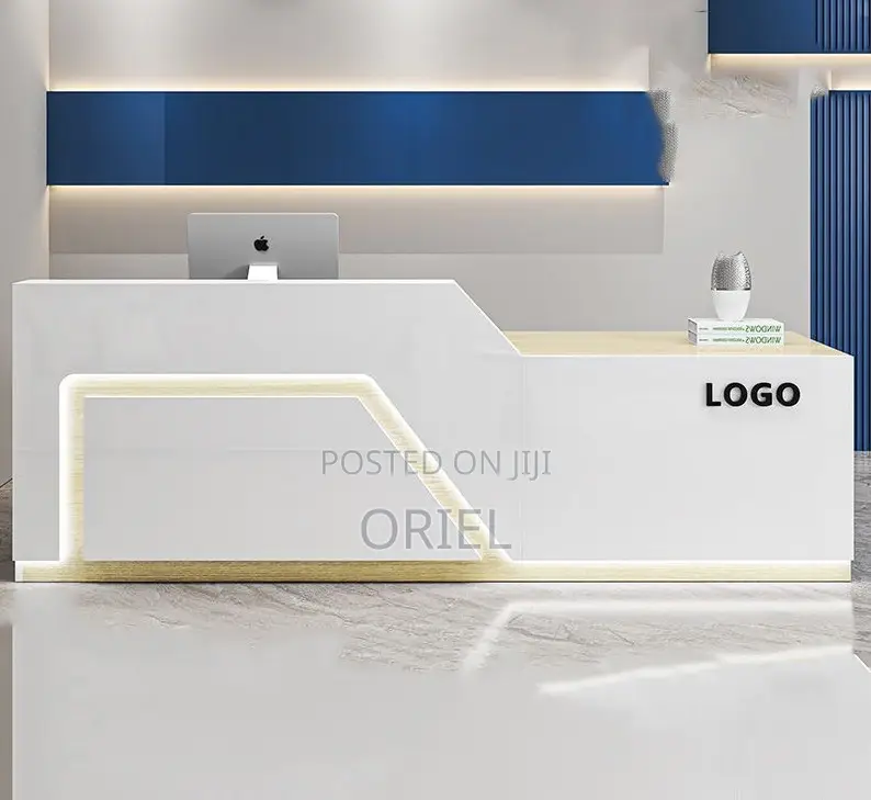 Reception Desks; Custom 180cm Led Office Lobby Reception Counter