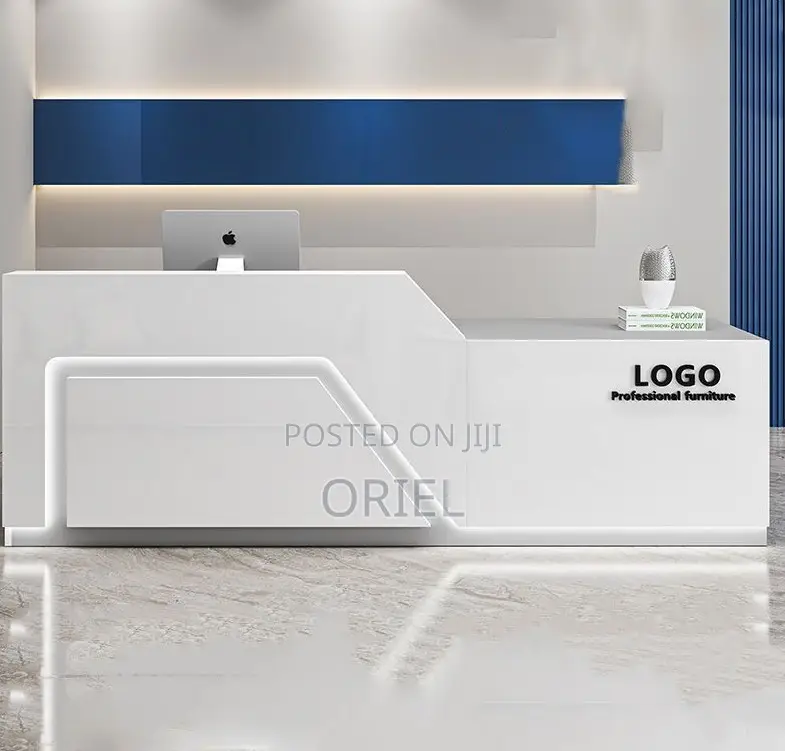 Reception Desks; Custom 180cm Led Office Lobby Reception Counter