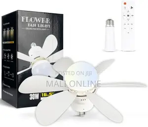 Flower Fan Light 30w Led Ceiling Fan With Remote Control E27