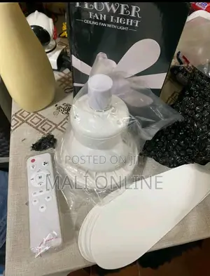 Flower Fan Light 30w Led Ceiling Fan With Remote Control E27