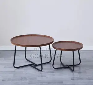 Home Table Set; Designer Mdf Coffee Tables With Metal Base