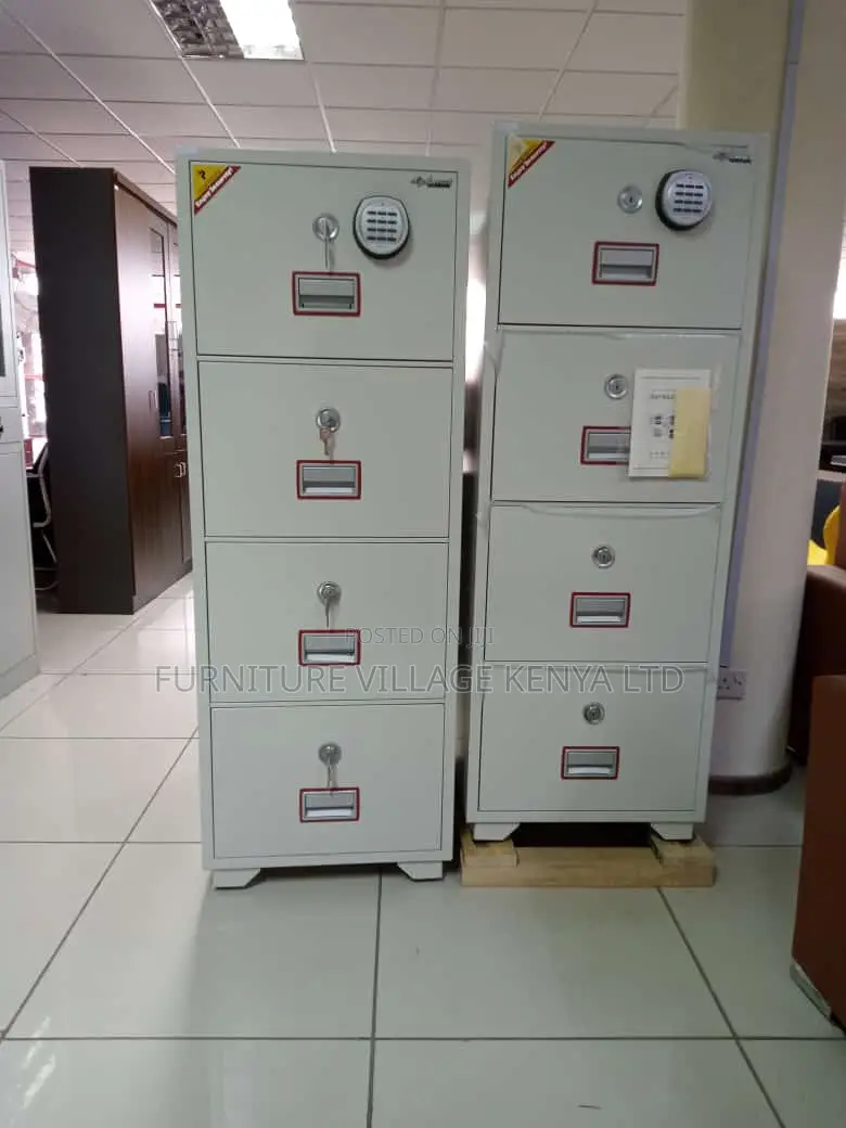 Office Cabinet; 4 Drawer Fireproof Safe Storage Cabinet