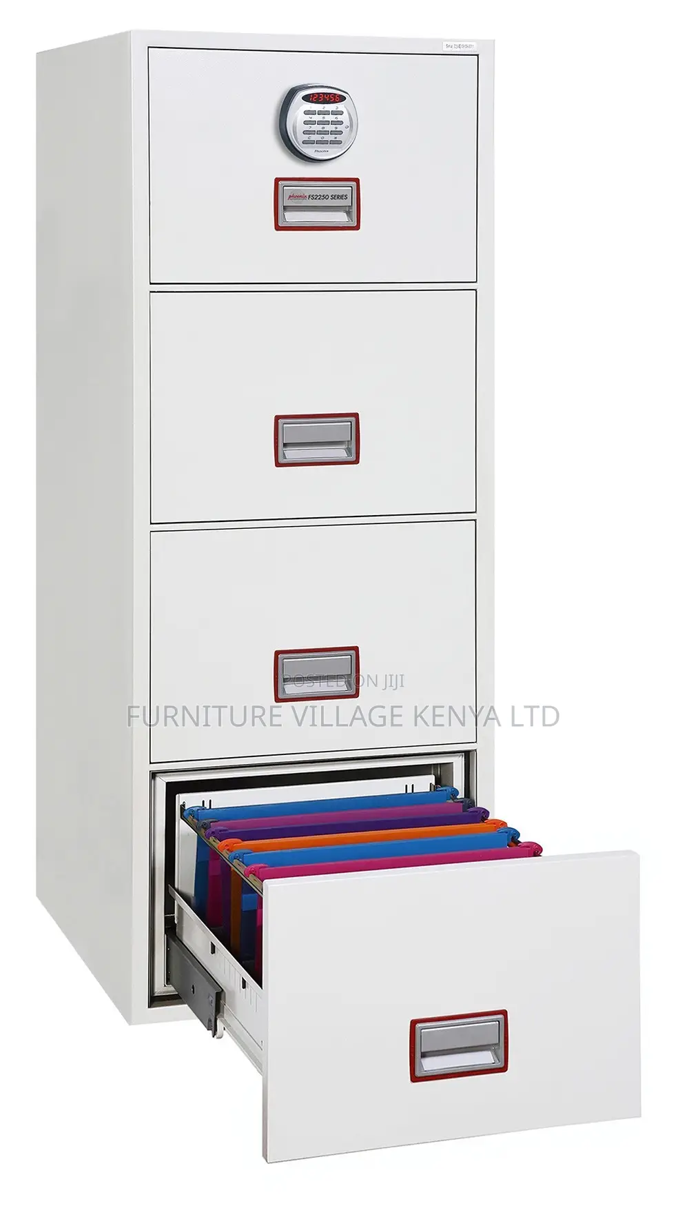 Office Cabinet; 4 Drawer Fireproof Safe Storage Cabinet